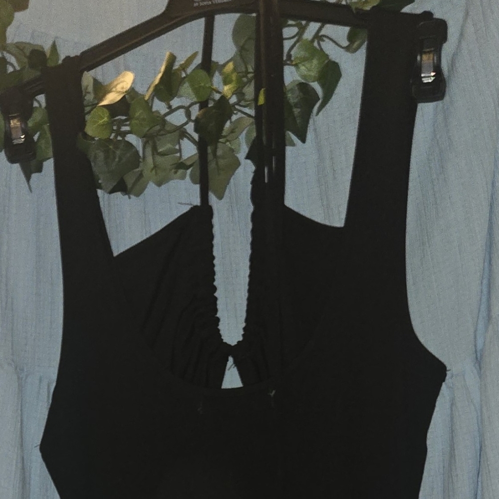 Black and Gray Long Sleeve Dress